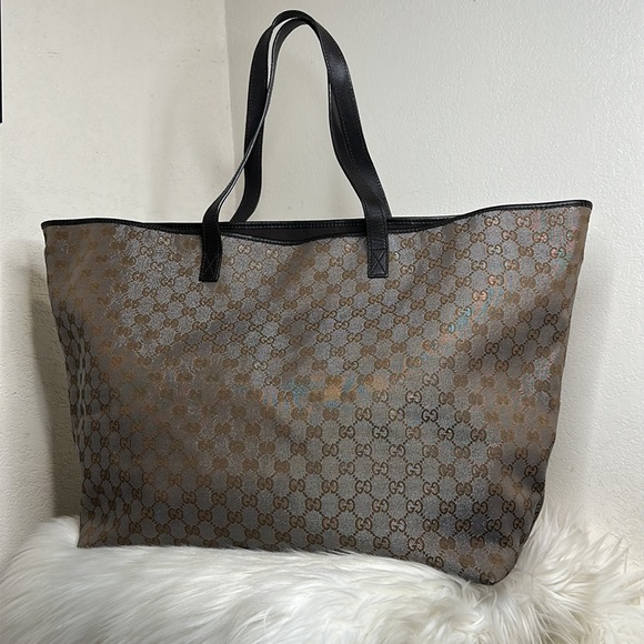 💯Authentic Gucci Large Tote Canvas🍀 - Picture 4 of 17